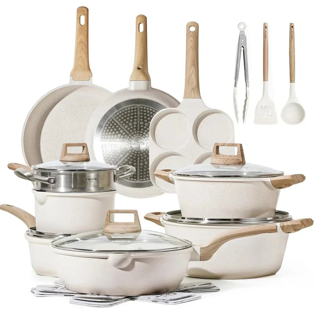 Carote Pro 21 - Piece Cookware Set - Rain Bown Home