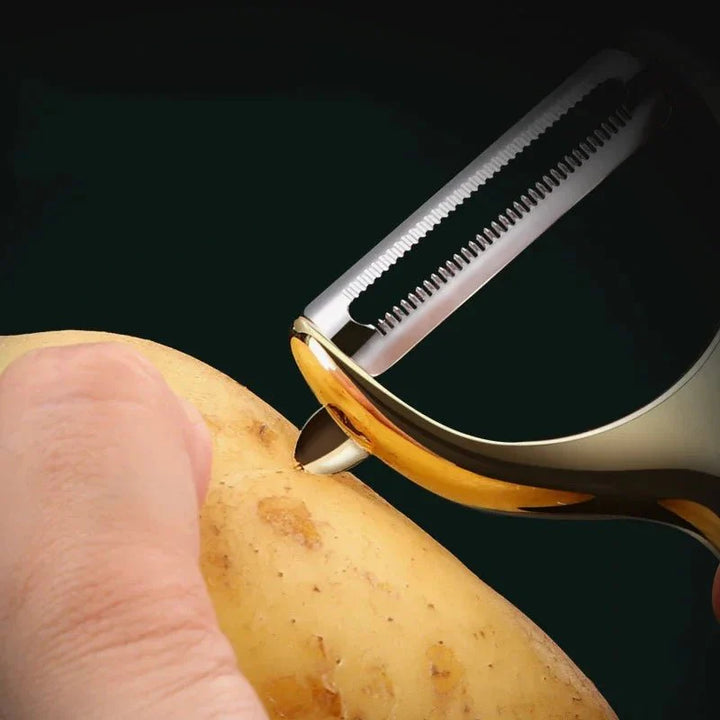 Stainless Steel Vegetable Peeler with Wooden Handle - Rain Bown Home